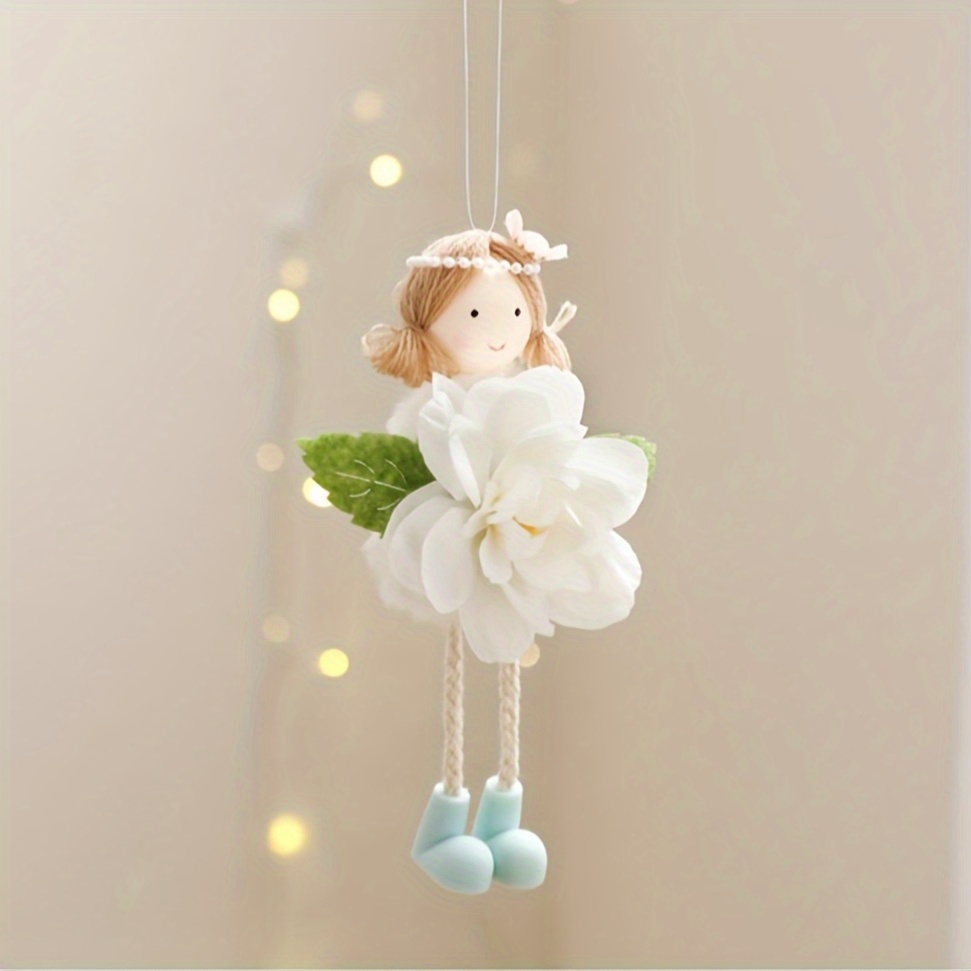 Large Flower Girl Pendant Keychain